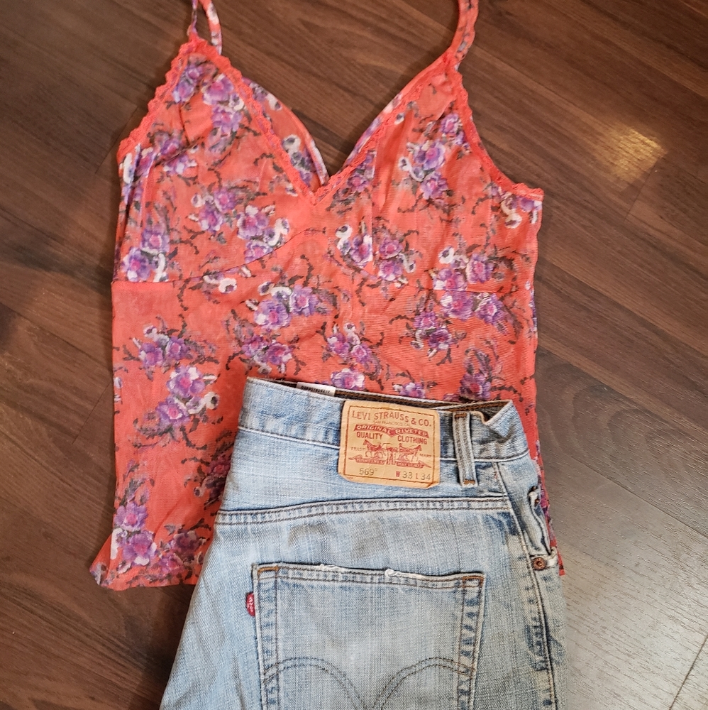 Urban outfitters mesh floral  topl
